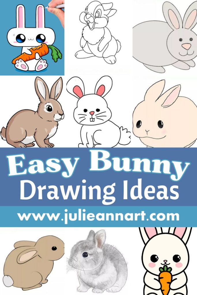 35 Easy Bunny Drawing Ideas For Kids - Julie Ann Art