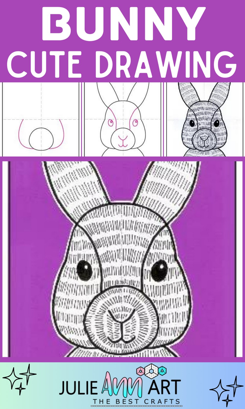 35 Easy Bunny Drawing Ideas For Kids - Julie Ann Art