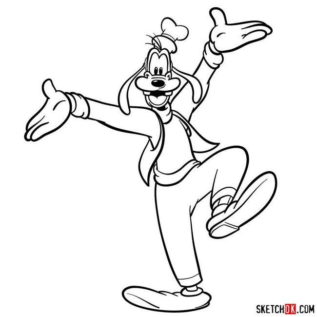 Happy mickie minnie character Step-by-step
