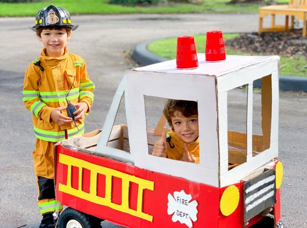 10 DIY Firefighter Costume Ideas For Kids - Julie Ann Art