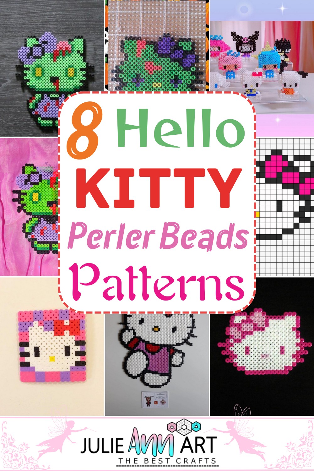 8 Hello Kitty Perler Beads Patterns For Kiddos - Julie Ann Art