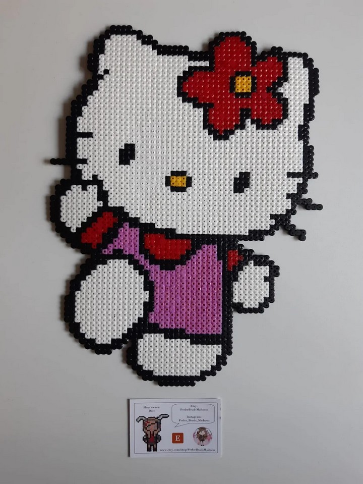 8 Hello Kitty Perler Beads Patterns For Kiddos - Julie Ann Art