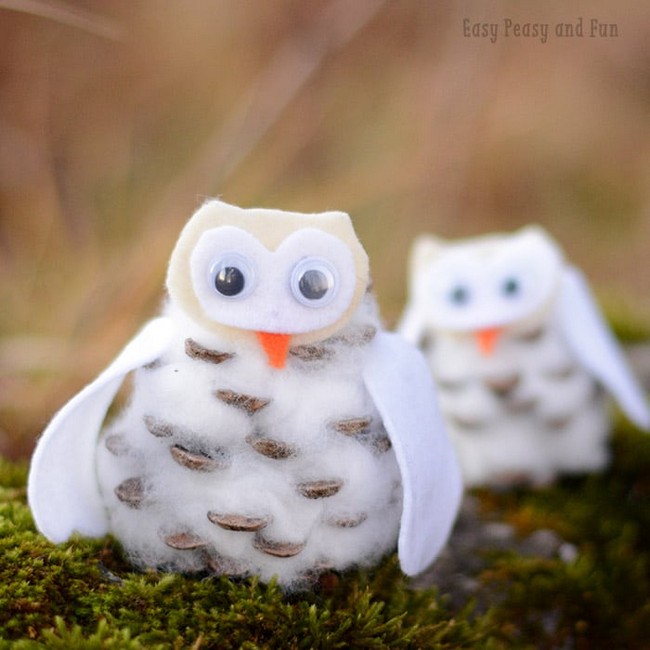 Pinecone Winter Owls Craft