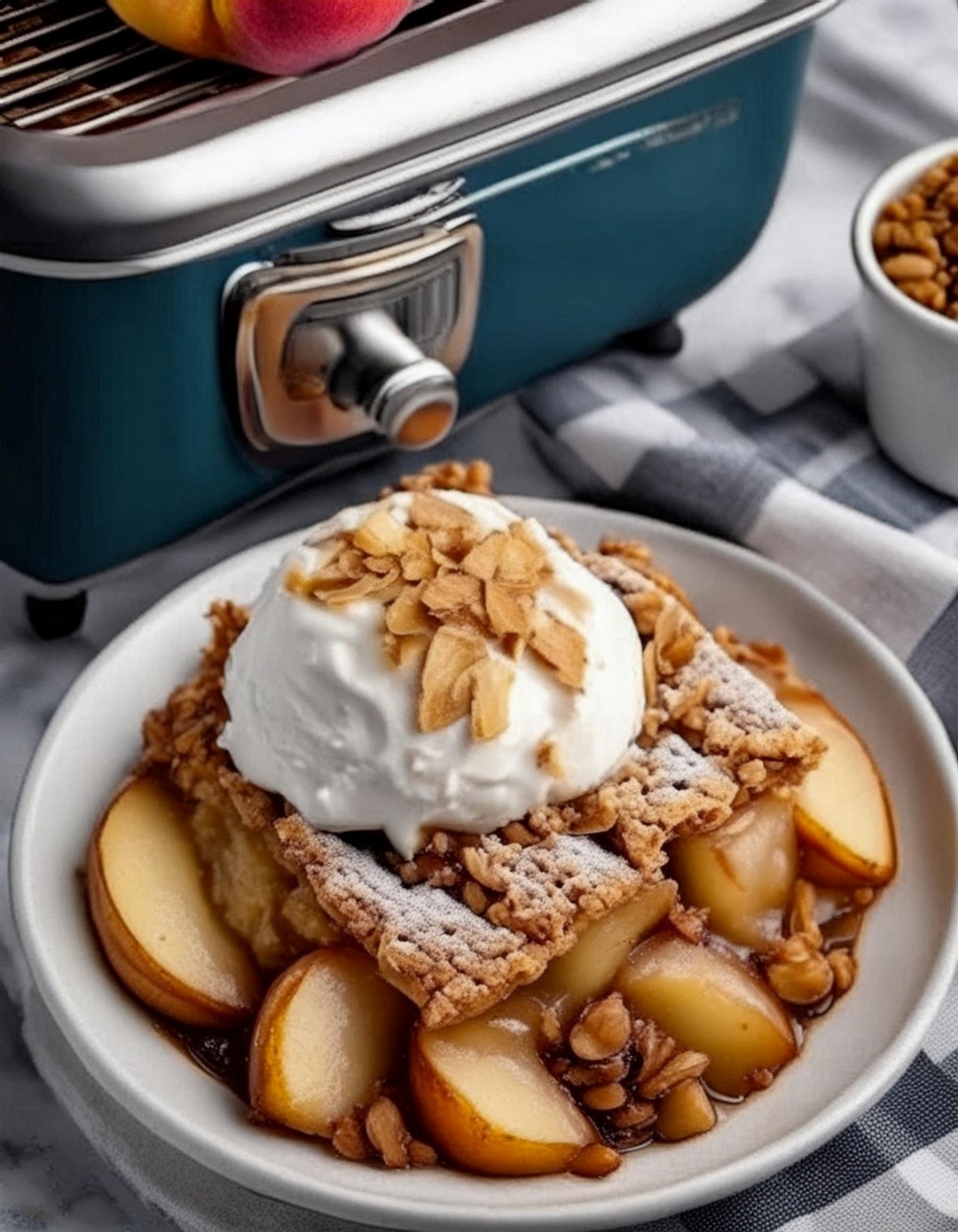 Old Fashioned Crock Pot Apple Crisp Recipe For Fall - Julie Ann Art