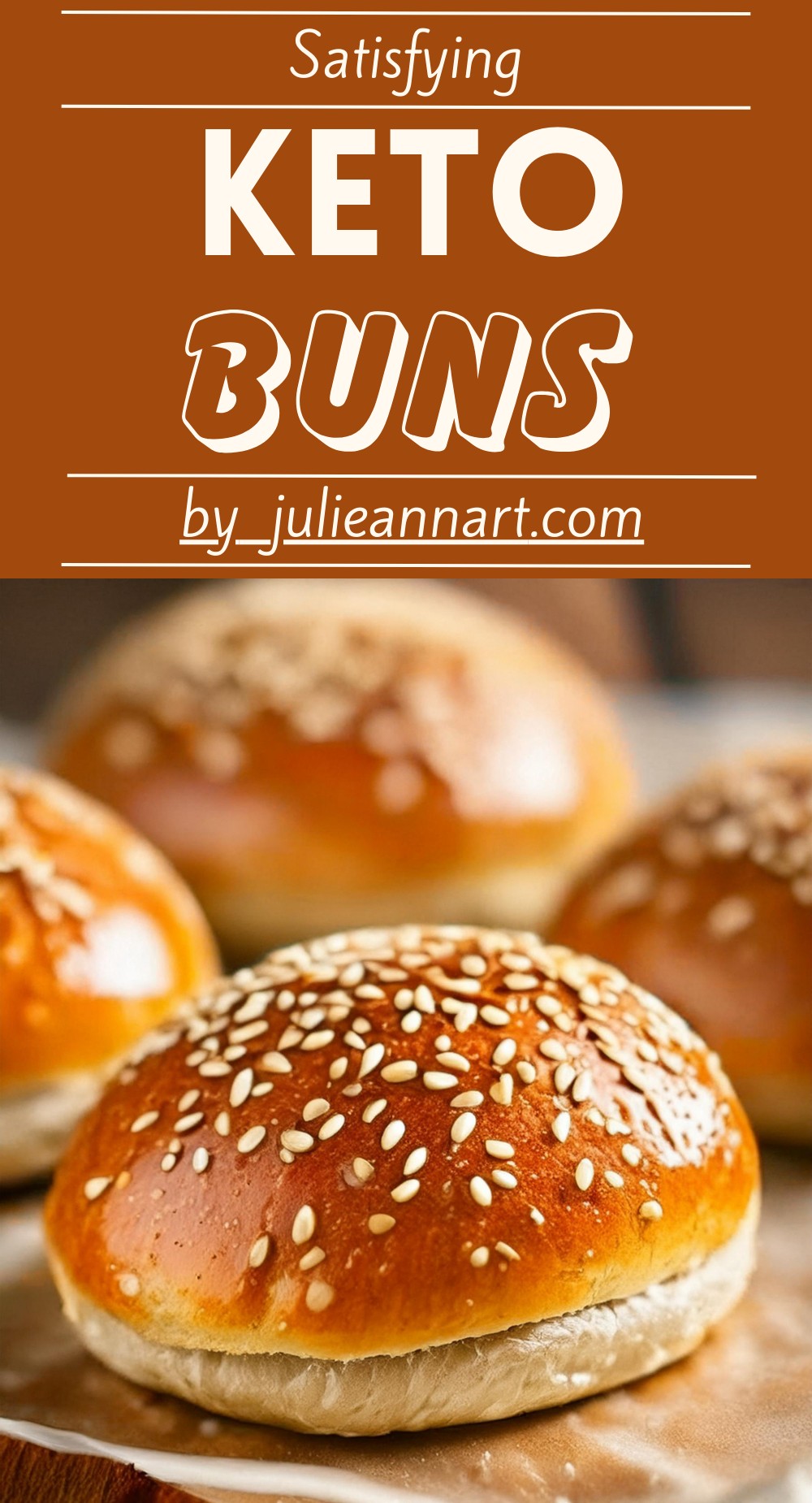 Soft And Fluffy Keto Buns Recipe Made Of 5 Ingredients - Julie Ann Art