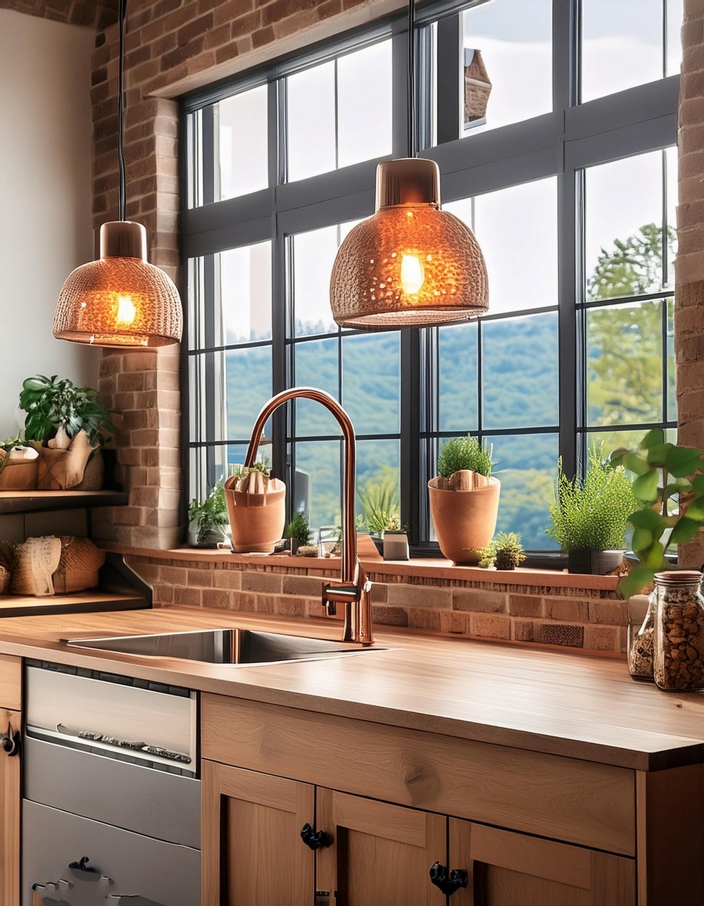 Kitchen Island Lighting By Adding Some Industrial Flair