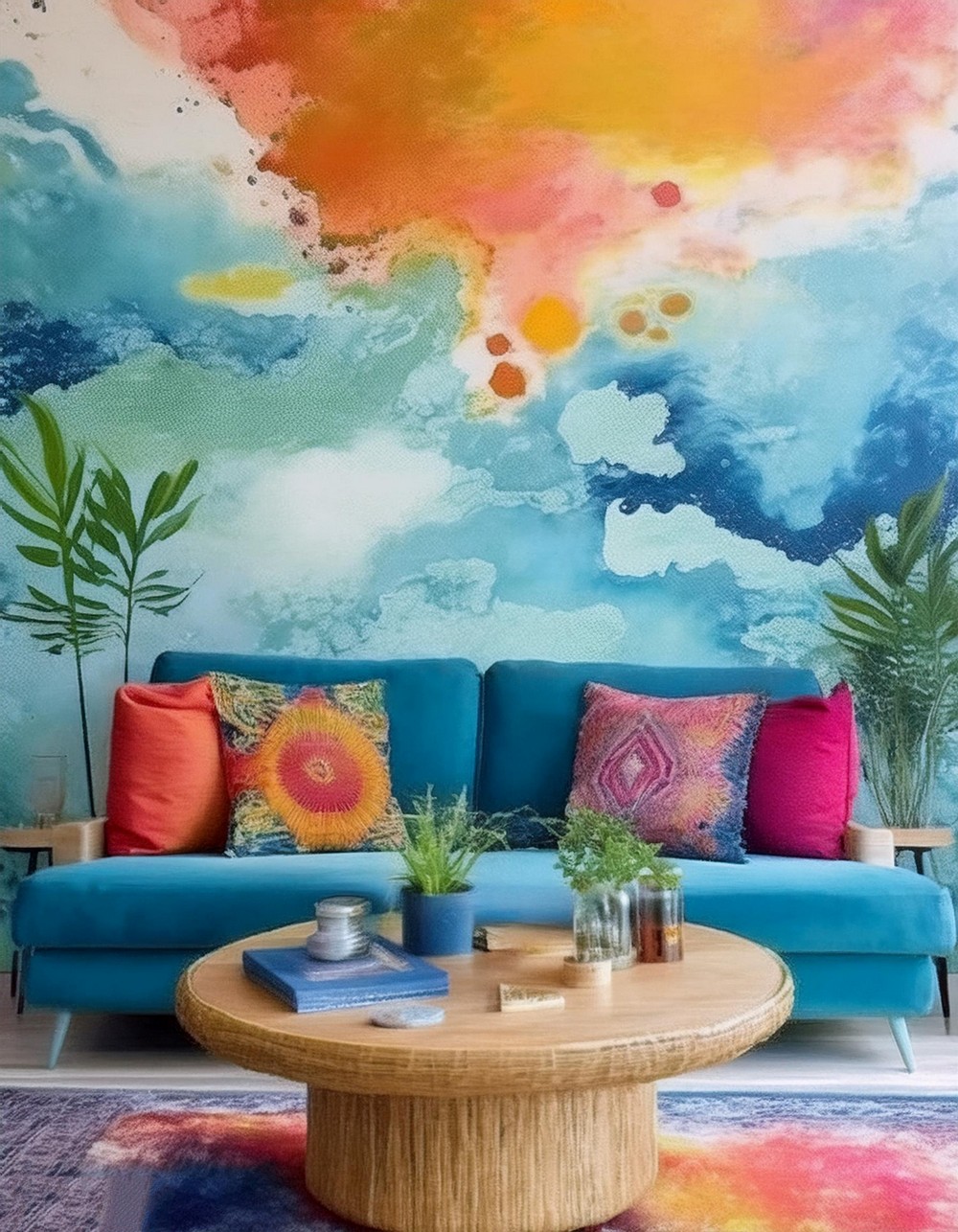 Boho Mural Accent Wall
