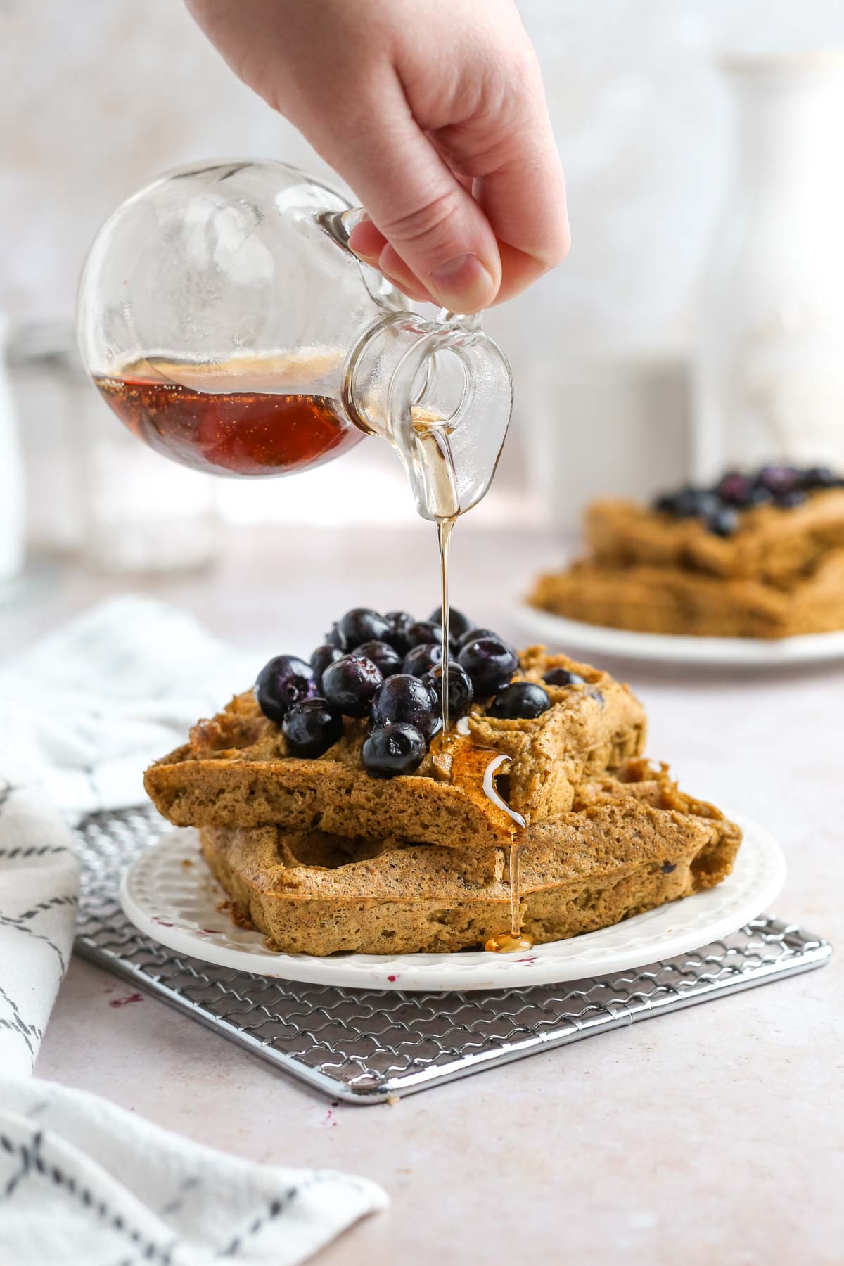 Healthy Vegan Protein Waffles