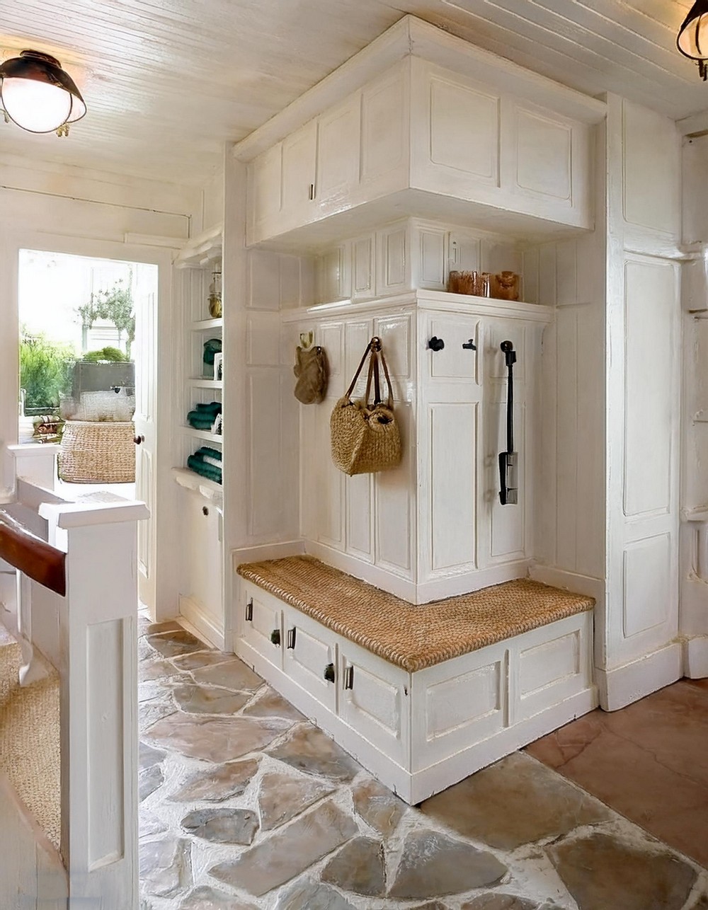 Classic White Mudroom Design