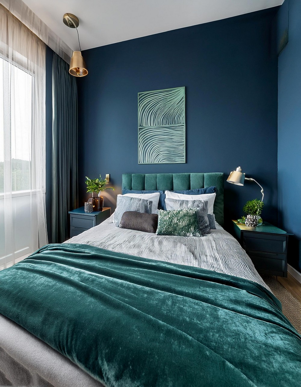Incorporating Dark Green and Blue